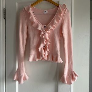 LPA Light Pink Ruffled Blouse